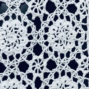 ****SOLD*** Vintage Hand Knitted Crochet Cotton Doily